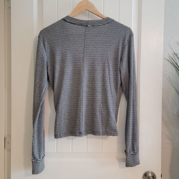 LAST CHANCE LuLu's Stripe Wrap Top - Picture 2 of 5